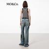 MO&Co. Retro Seamless Wide-Leg Denim Jeans