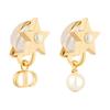 Dior Asymmetrical Design Star Decoration Resin Ear Clips Women Ear Clips Gold E3965WOMRS_D301