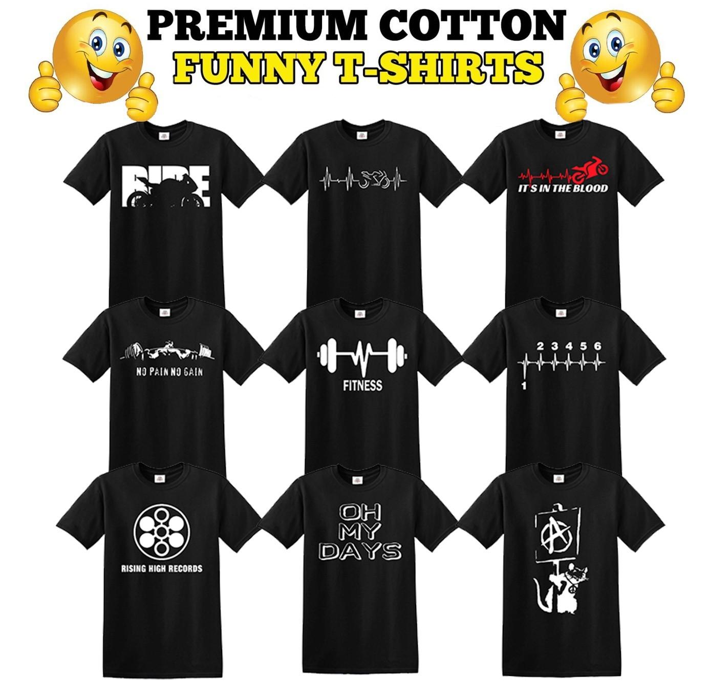 Motorcycle And Fun Lover | T-Shirt Mens Womens Tees Tops Joke | Novelty | Bike Rider | Funny T-Shirt Mens Womens Tees Tops XL