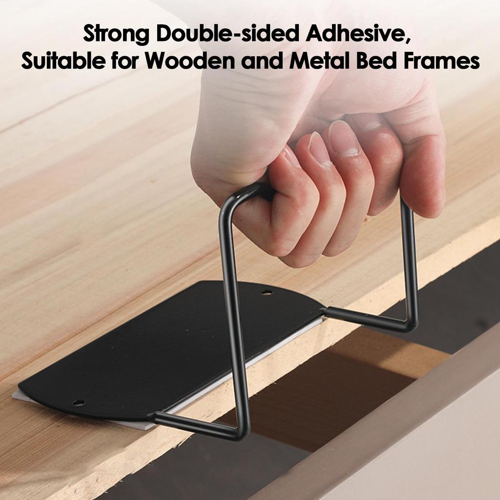 2PCS Anti-Slip Mattress Gripper Metal Bed Frame Stopper & Retainer Bar For Most Beds Mattress Holder To Prevent Sliding Shifting