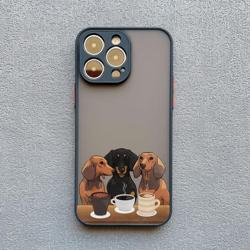 Cute Cartoon Newspaper Reading Dog Phone Case For iPhone 15 14 16 12 Pro Max 11 13 Mini Pro Max X XR XS Lovely Shockproof Covers