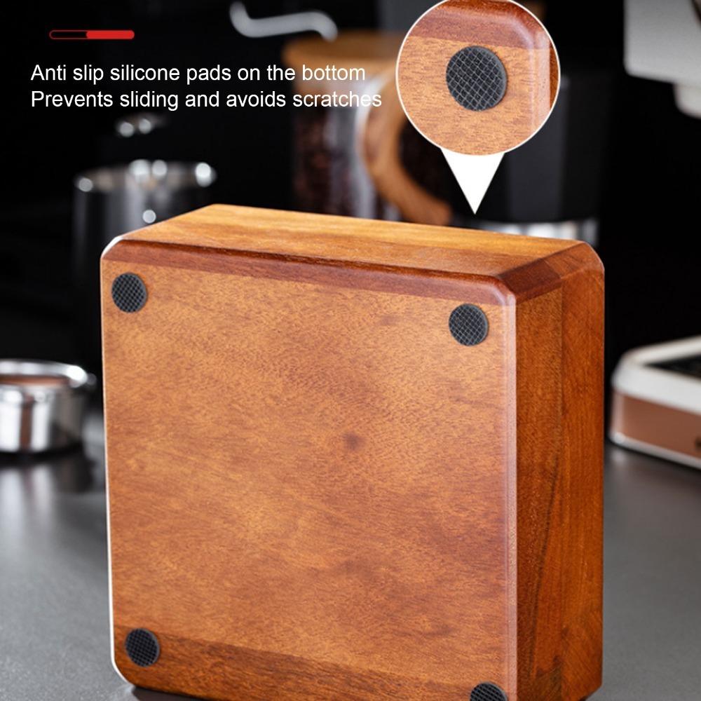 Anti Slip Base Universal Coffee Tamper Holder Walnut Wood Coffee Tool Organizer Kitchen Counter
