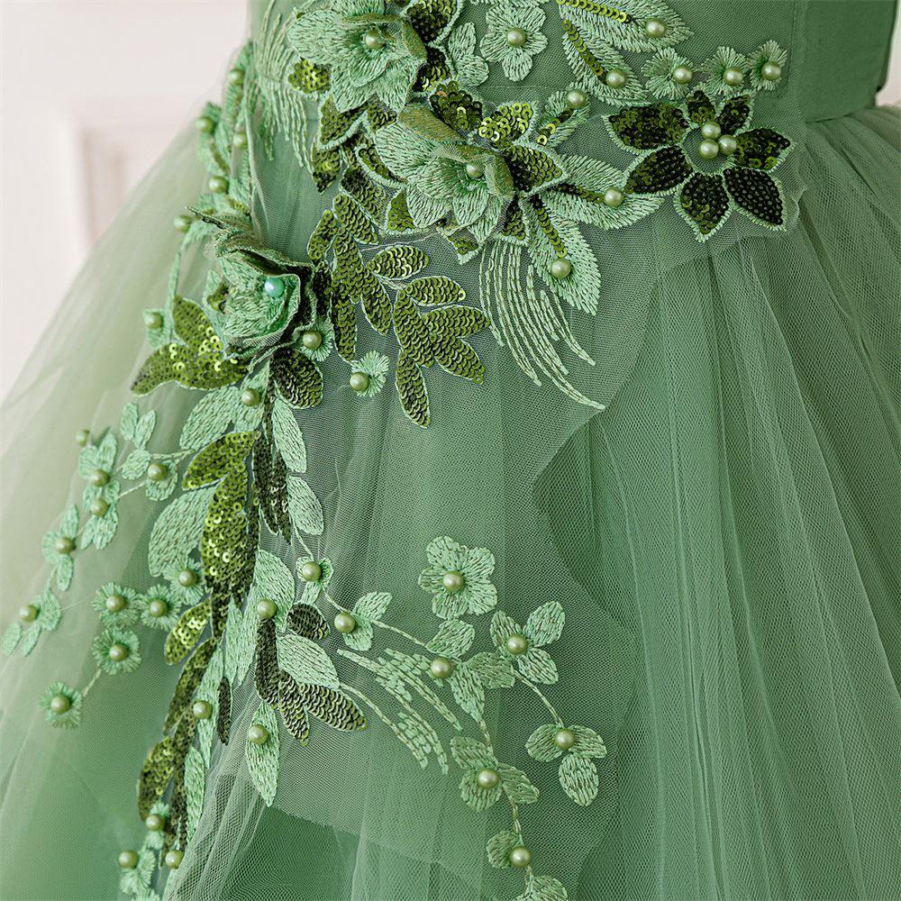 Children's Princess Embroidered Formal Piano & Party Dress