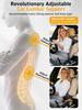 Adjustable Car Seat Lumbar Support Dual Strap Memory Foam Back and Lumbar Support Cushion with Convex Dot Design and Removable Cover for Driving