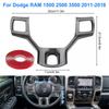 For Dodge Ram 1500 2500 2011-2018 Abs Carbon Fiber Style Inner Sticker Car Interior Steering Wheel Cover Trim Frame Decotation