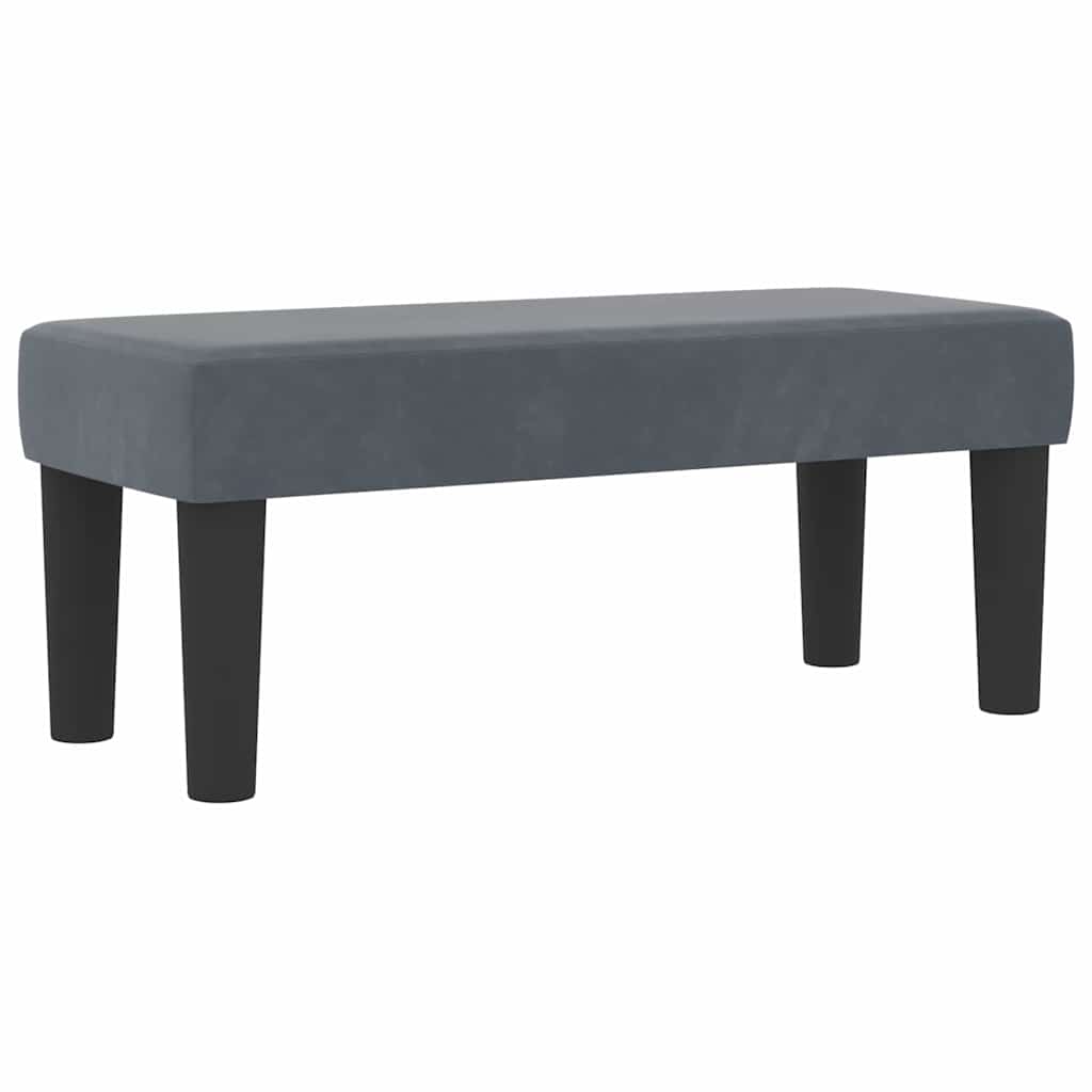 Box Spring Bed with Headboard Dark Grey 200 x 100 cm Velvet