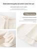 Women's Off-White Fleece-Lined Wide-Leg Pants, Autumn/Winter, Relaxed Fit, Casual, Good Drape, Straight Leg, Glutinous Rice Air Pants