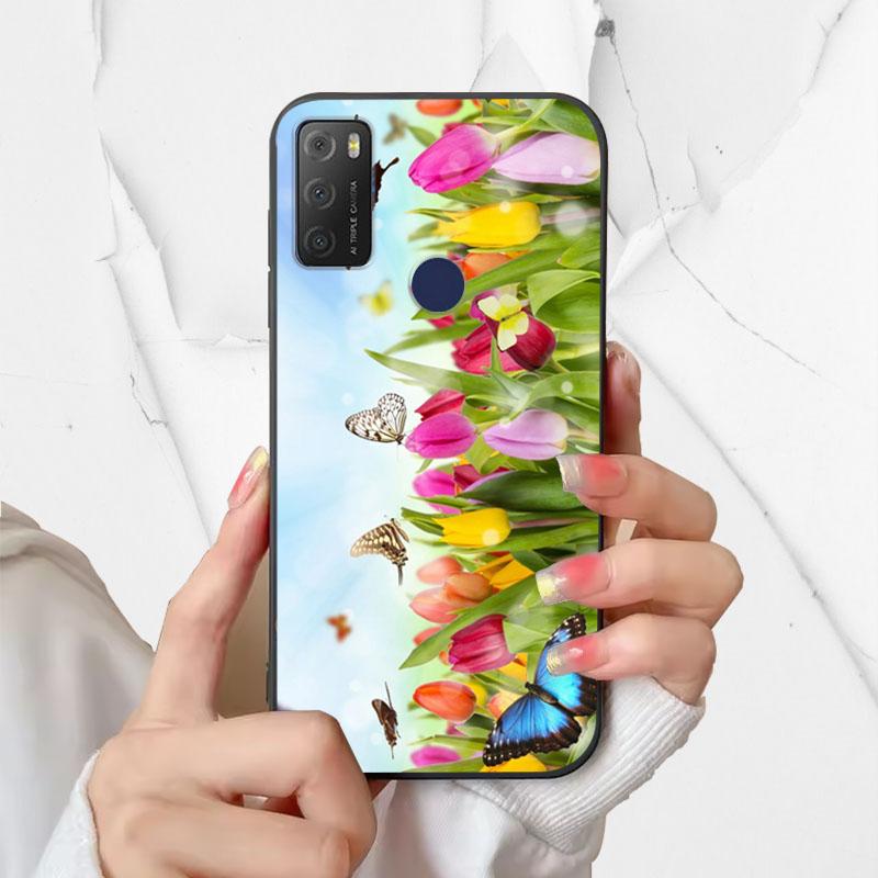 For Alcatel 1S 2021 Case 6025H 6025D Fashion Silicone Soft TPU Phone Cover For Alcatel 1 S 2021 1S(2021) Case Funda Coque Bumper