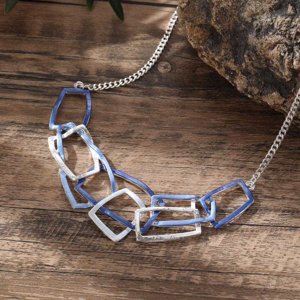 Enamel geometric starfish necklace, women's simple high-end irregular flower necklace