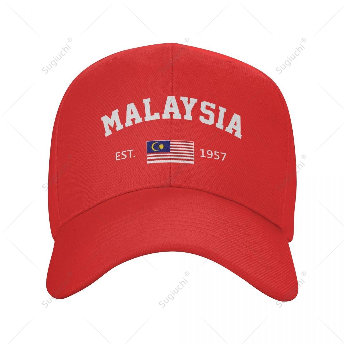 Unisex Baseball Cap Malaysia EST Independence Day Wild Sun Shade Peaked Adjustable Outdoor Caps for Unisex Women One Size
