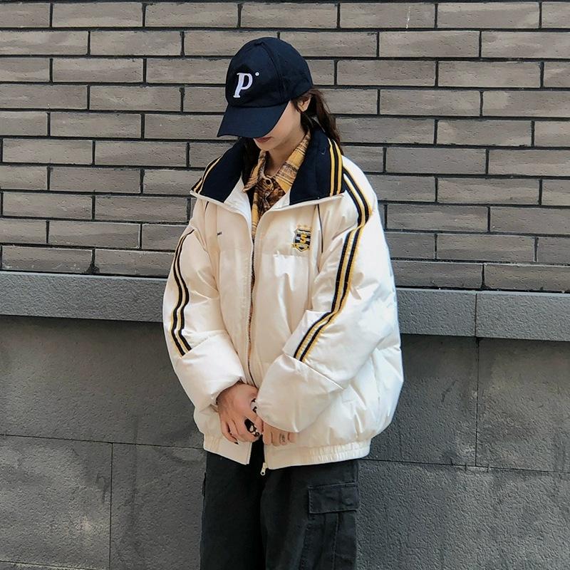 New Guochao short fashion cotton-padded clothes female winter students thickened loose cotton-padded jacket