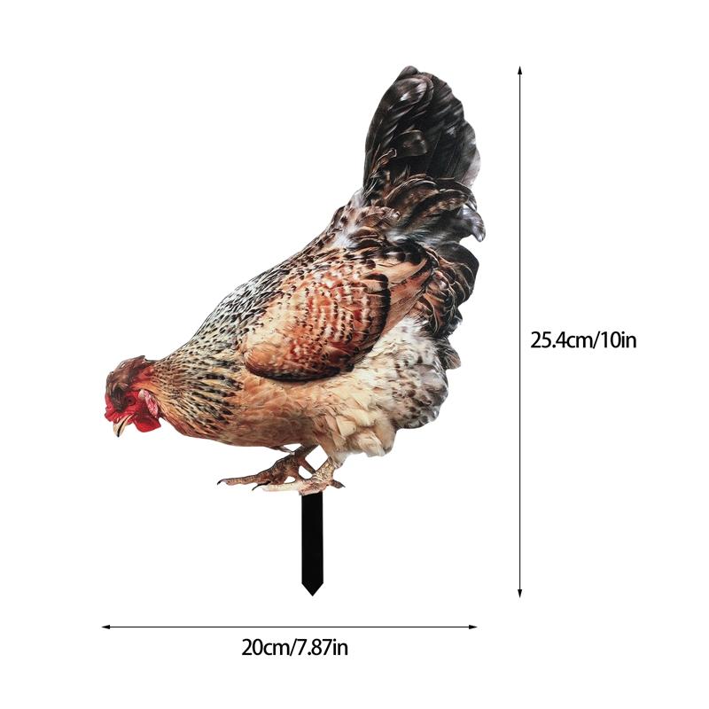 

Украшения для куриного двора, садовые курятники, устойчивые к погодным условиям скульптуры животных, реалистичные заземляющие петушки для сада