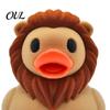 Fashion Enthusiast Gifts Cute Lion Duck Figurine, 3D Printed Desktop Ornament, Creative Environmentally Friendly Pla Figures Animal Statue for