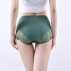 Bragas de satén de lujo para mujer, bragas de encaje sexy de verano con control de barriga, cintura alta, entrepierna de algodón de talla grande, calzoncillos transpirables, ropa interior de lencería