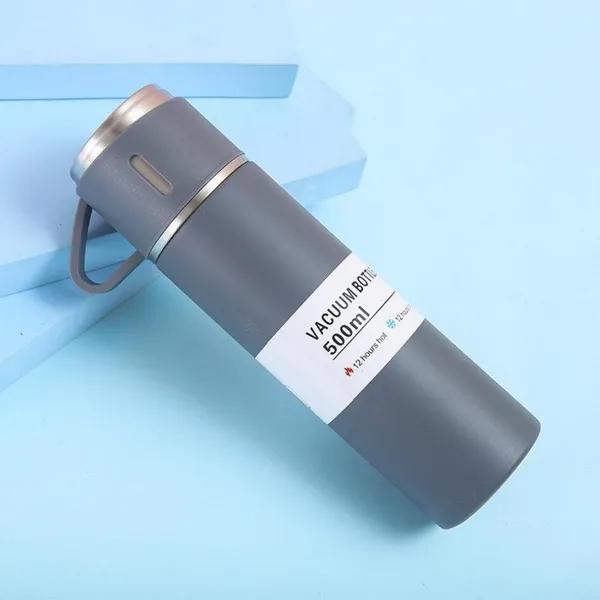 Vacuum Insulated Flask Stainless Steel Thermo Bottle with Cup for Coffee Tea 500ml Double-Layer Stainless