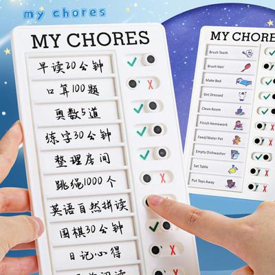 Daily Routine Chart for Kids Reusable Visual Schedule Board Time Management Board For Children Toddler Daily Scheduling