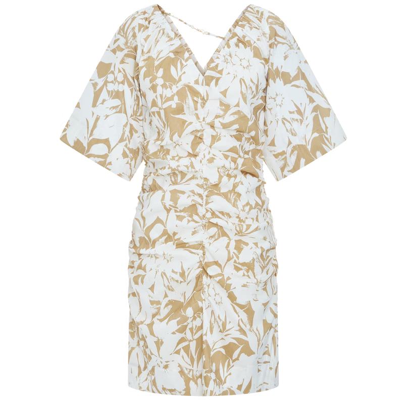 

Edition P-Series Floral Print Pleated Linen Blend Dress XS 155