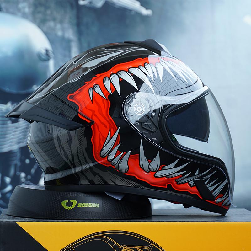 China 3C DOT Double Certified Adult Full-face Motorcycle Helmet, Double Sunshade Lenses. Modular Motorcycle Helmet