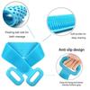 Premium Silicone Bath Scrubber Extra Long Exfoliating Back Brush Dead Skin Remover Shower Sponge for Men and Women