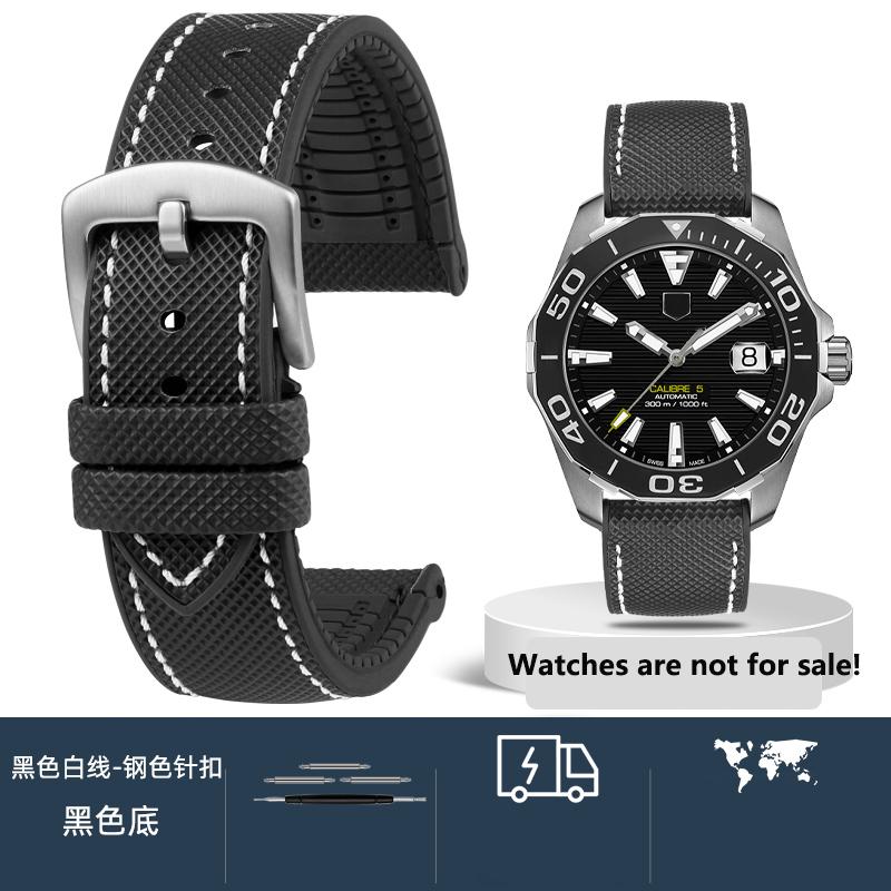 20mm 21mm 22mm 23mm 24mm Unisex Hochwertiges Nylon-Gummi-Unterband Wasserdichtes Uhrenarmband für jede Uhrenmarke Herrenarmband