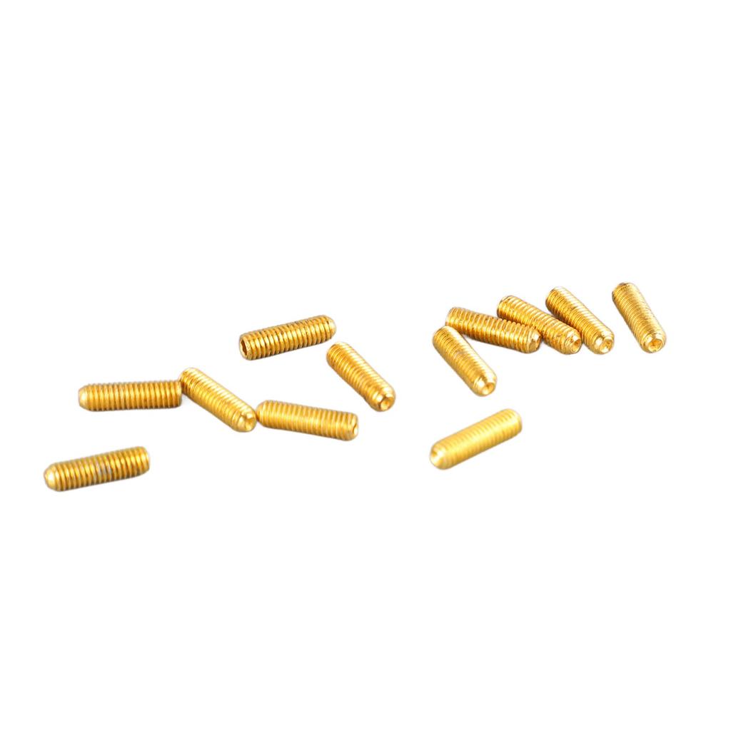 12PCS Electric Guitar Saddle Height Adjustment Screws Bridge Height Adjusting Hex Screws Gold