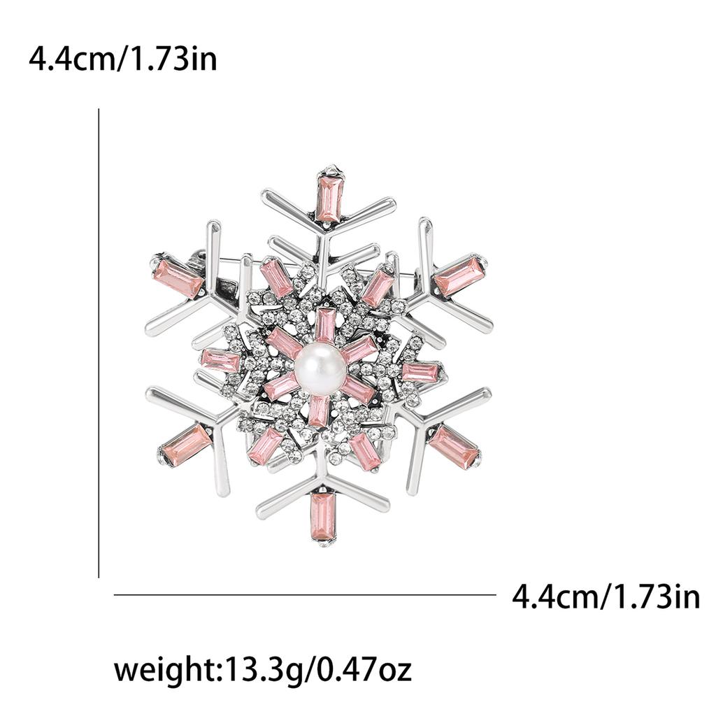 Rhinestone Snowflake Brooches for Women Unisex Christmas Pins Multi-color Available Fashion Jewellery Accessories Gifts