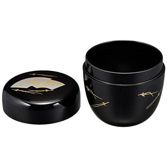 Nakatani Brothers Trading Company Yamanaka Lacquerware 2.2 Natsume Black Fan Shape 33-4803