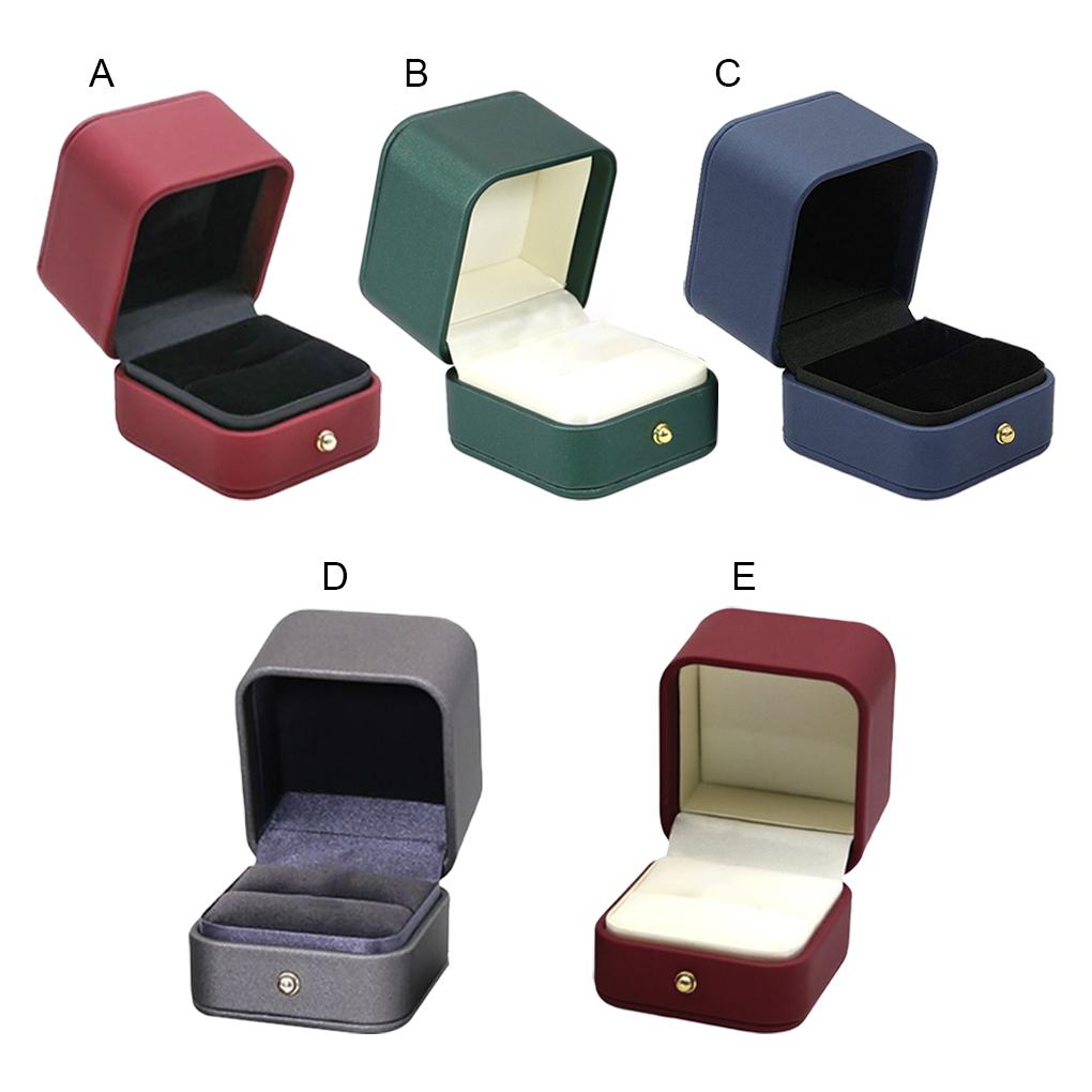 Box Ring Square Filleted Corner Romantic Vintage Boxes Jewelry Storage Supplies Home Proposal Case Engagement Memento