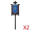 Medieval Accessories Building Blocks Soldiers Weapons Military Flags Mount War Horses Orc Mount Flags Wolf Bricks Kids Toys Gift