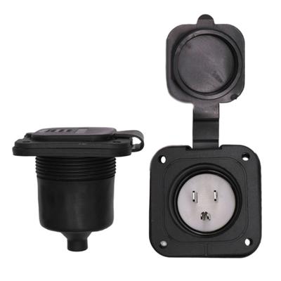 1 prise de cordon d'alimentation pour camping-car 125 V 15 A NEMA 5-15 pour bateau, remorque marine