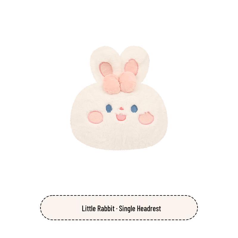 Universal Car Seat Cushion - Cute Cartoon Bear Design for Leapmotor C10/B01/B10/C11, Cotton Linen Fabric for All Seasons