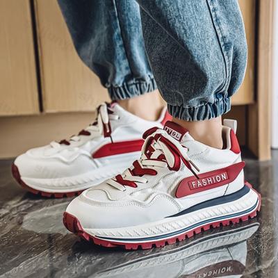 Mode Herren Freizeitschuhe 2025 Frühling Neu Mesh Atmungsaktiv Sportschuhe Modetrend Vielseitig Dicke Sohle Bequeme Klobige Sneaker