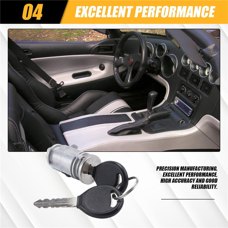 Ignition Key Switch Cylinder Lock With Keys For Chrysler Voyager Dodge Jeep Cherokee Plymouth 5003843AB 5003843AA-M53K