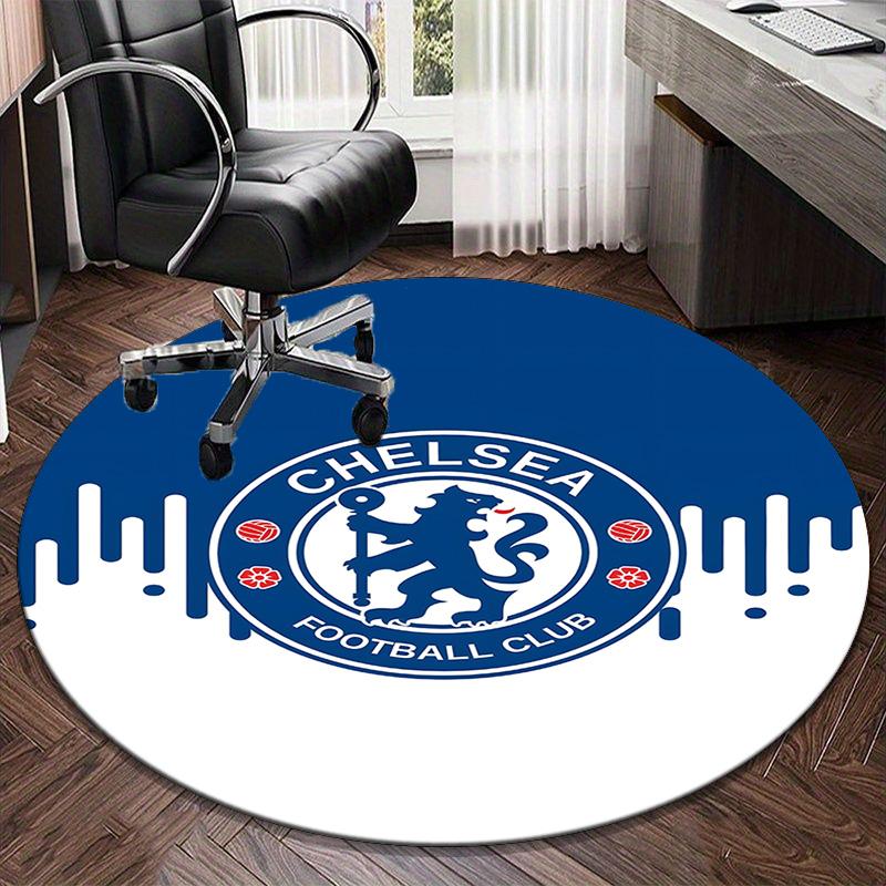 1PC round rug Chel-sea Fc Printed Round Area Rug ,Rug For Home Office, Round Chair Rug, Decorative Carpet Fan gifts Christmas gift