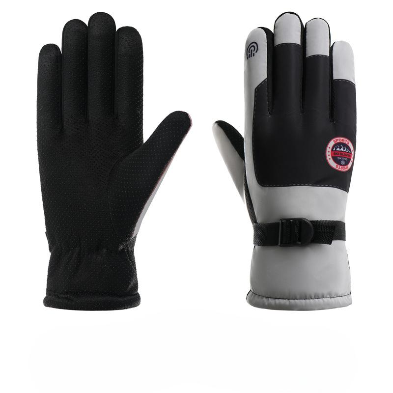 

Защитные велосипедные перчатки для занятий спортом на открытом воздухе, непродуваемые, мужские и женские, одного стиля, утолщенные с добавлением бархата, водонепроницаемые, утолщенные водонепроницаемые перчатки 26.5*12.5*4CM