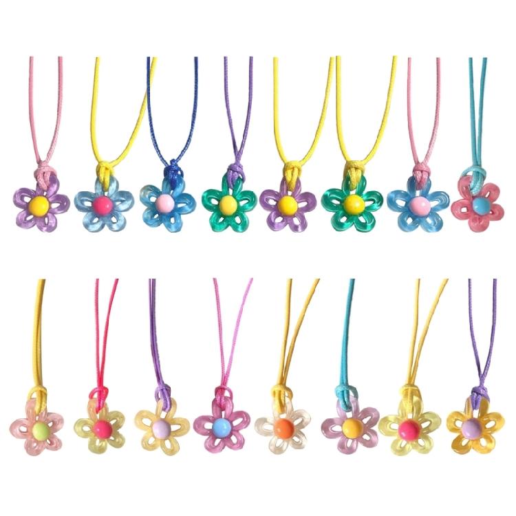 Flower Pendant Necklace Bohemian Dopamine Hollow Flower Pendant Choker Jewelry