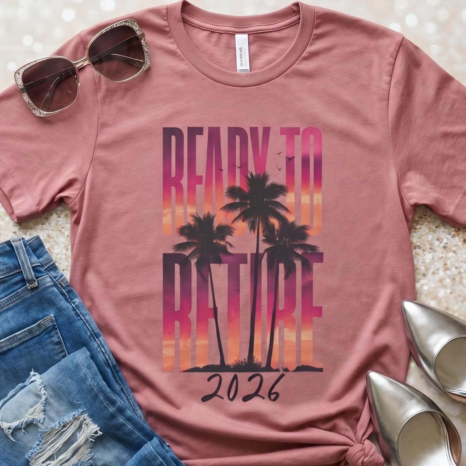 Ready to Retire 2026 Tee Palm Tree Sunset Retirement Shirt for Vacationing Retiree Soon to Be Retired 3XL