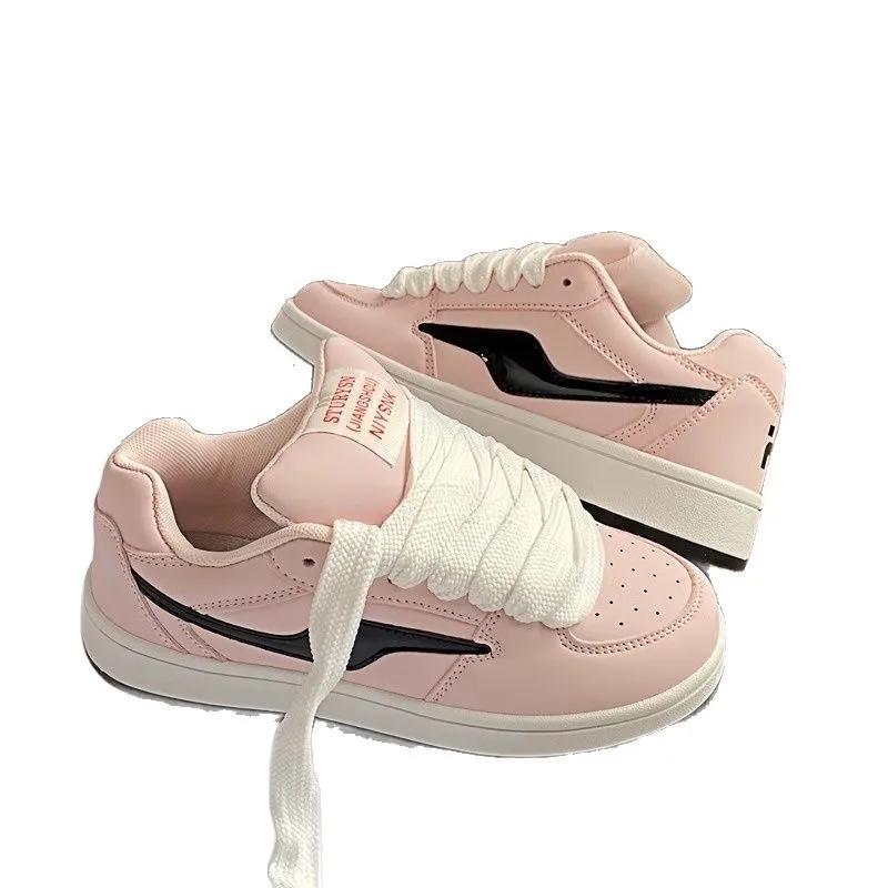 Fashion Retro Thick Bottom Platform Shoes Women's Casual Bread Shoe Chic Original White Sneakers Versatile Summer Rubber Sole Loafers