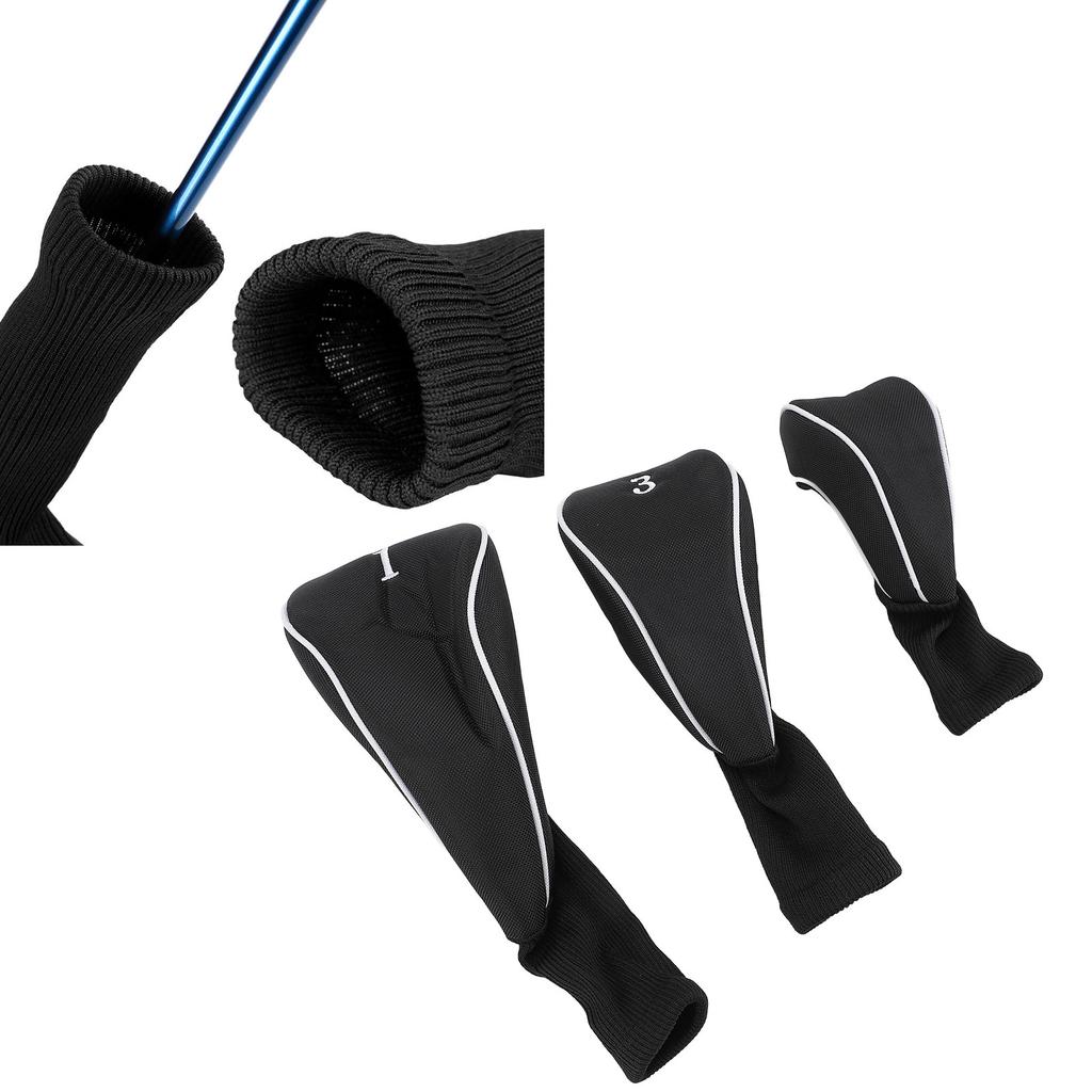 3PCS   Head Covers for Driver Fairway Woods     Elastic   Neck Headcovers Set
