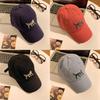 Cat Embroidered Soft Baseball Cap Adjustable Wide Brim For Women Fashion Gift