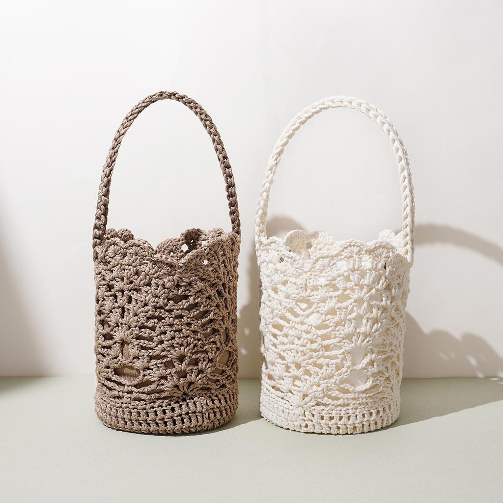 New hollow-out handbag, compact and exquisite crossbody bag, casual versatile woven bag, vacation beach bag