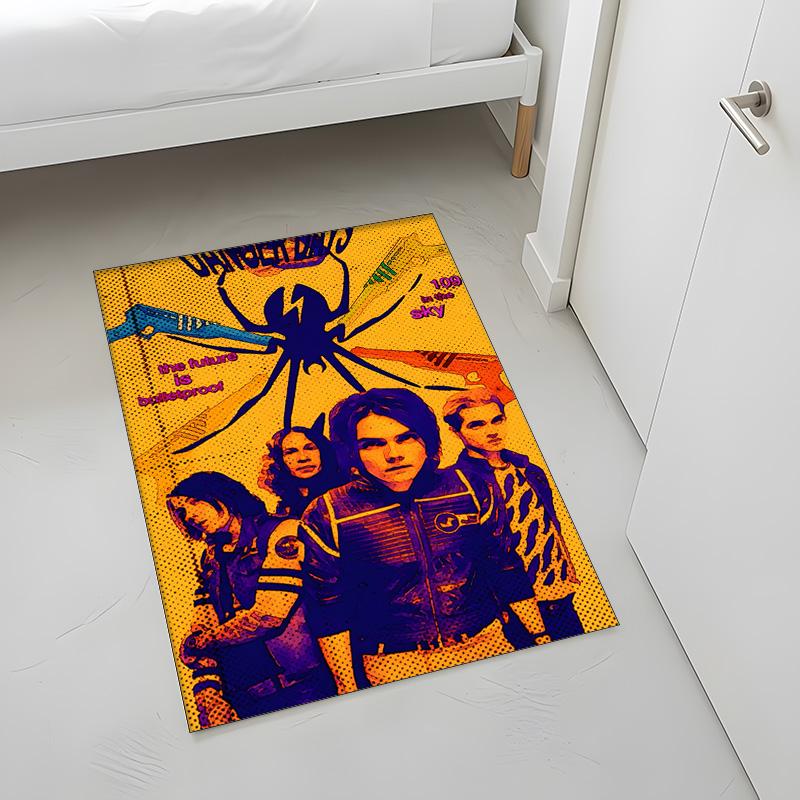 My Chemical Romance Official Band (5) Rug Suitable For Living Rooms Bedrooms Computer Rooms Dining Areas And Placement Under Tables And Chairs Also An