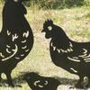 3Pcs Black Chicken Statue Handmade Metal Animal Ornaments Rooster Garden Sculpture  Micro Landscape