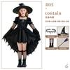 Girls Halloween Witch Costume Vampire Mesh Dress Kids Party Stage Performance Outfit