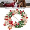 2pcs Round Shape Rhinestone Christmas Style Brooch Alloy Collar Pin Clothes Accessory Jewelry Gift