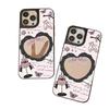 Applicable To Apple 17ProMax Korean Style High-value Illustration Mirror Black Frame Mobile Phone Case 15 All-inclusive 13/14 Niche