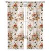 Fall Mushroom Flower Butterfly Dragonfly Sheer Voile Window Curtains Tulle Curtains Living Room Balcony Decoration Drapes