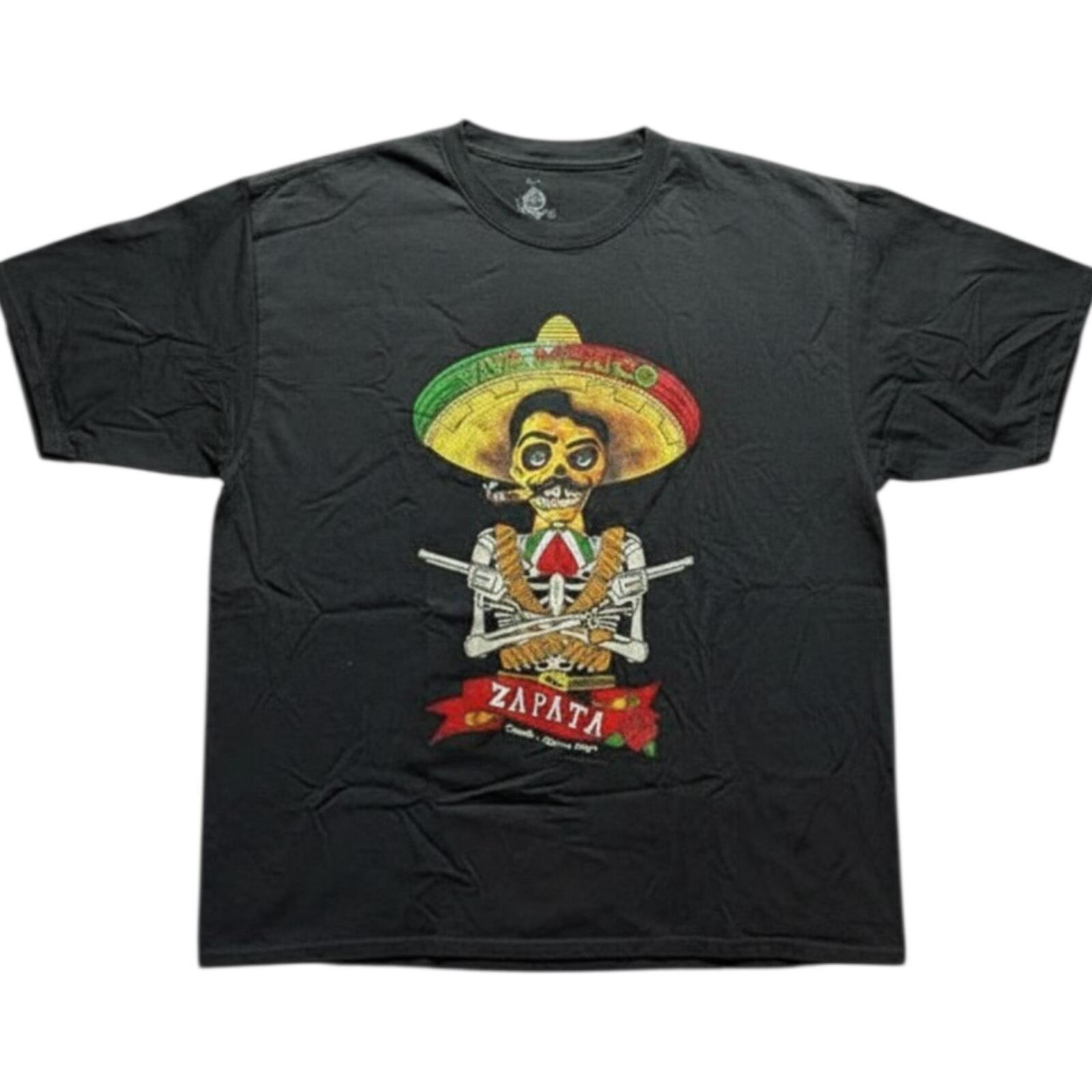 Viva Mexico Zapata T-shirt Large Black Cancun Riviera Maya Graphic Souvenir Tee S разноцветный