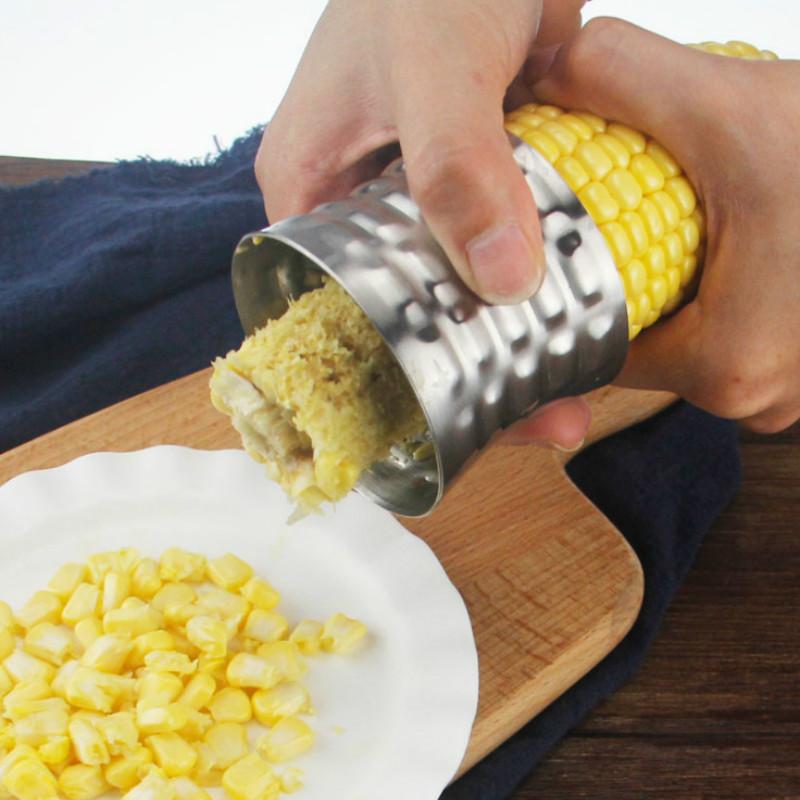 Praktisk Roterende Mais Skreller Rustfritt Stål Husholdnings Mais Tresker