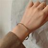 European Minimalist Gold Wave Circle Bracelet - Elegant Korean Retro Style